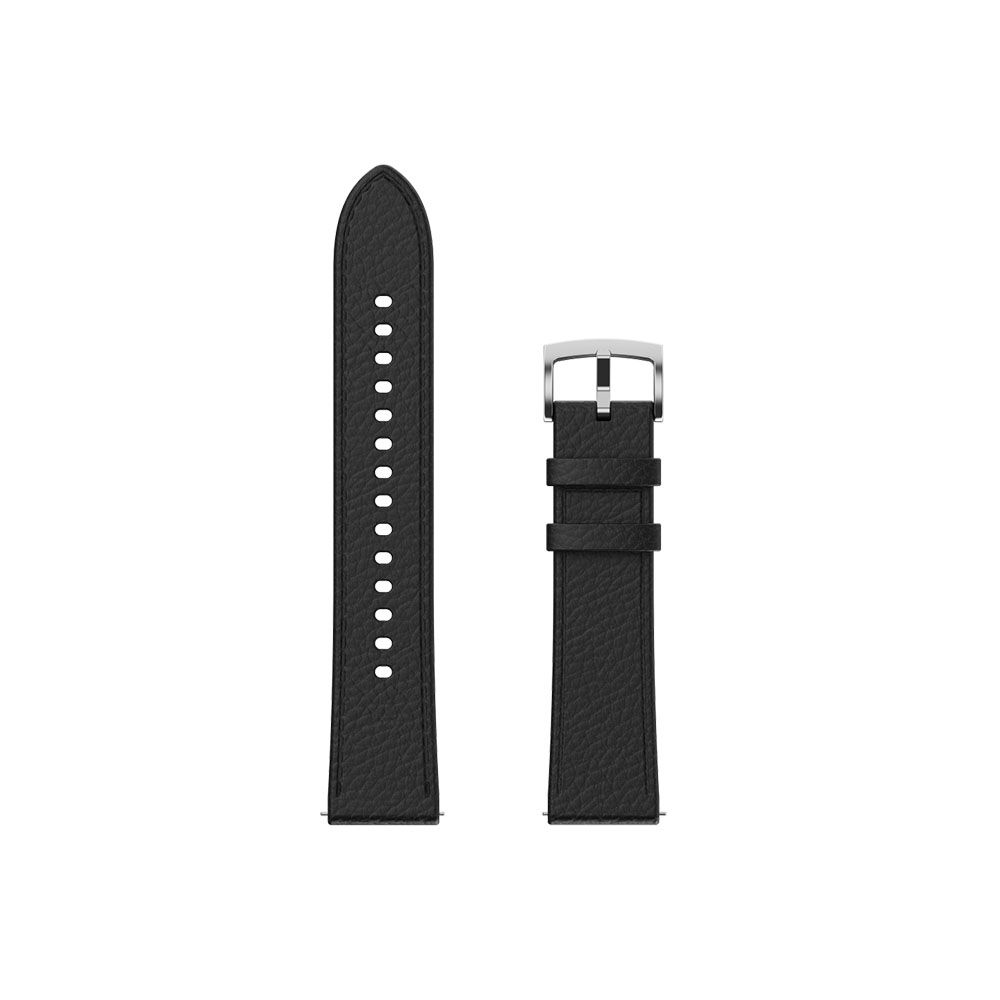 Amazfit 20mm 經典皮革錶帶 柔霧黑 替換錶帶