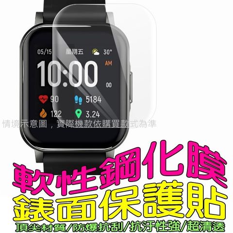 Amazfit Bip5 軟性塑鋼防爆錶面保護貼 二入裝