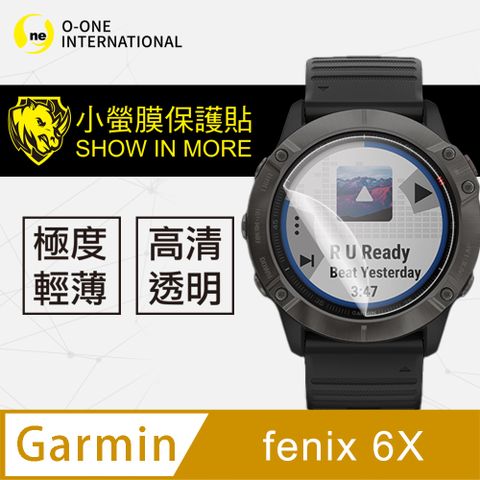 o-one 圓一 Garmin fenix 6X 頂級原料犀牛皮 微刮痕自動修復 環保無毒(2入組)