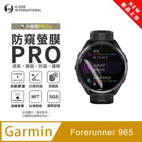 【防窺小螢膜】Garmin Forerunner 965 手錶防窺保護貼 30度防窺+護眼 順滑不留指紋 划痕自動修復 (2入)