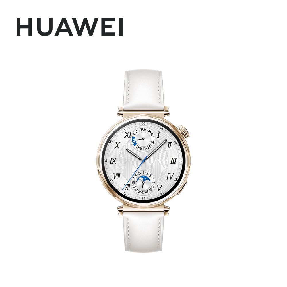 HUAWEI 華為 Watch GT5 41mm 運動健康 智慧手錶 (珍珠白/馬鞍棕)