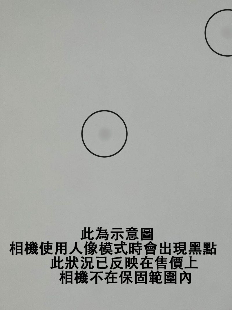此為示意圖相機使用人像模式時會出現黑點此狀況已反映在售價上相機不在保固範圍內