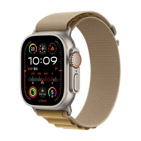 Apple 蘋果 Apple Watch Ultra 2 GPS + LTE 49 mm天然鈦金屬錶殼小麥色高山錶環