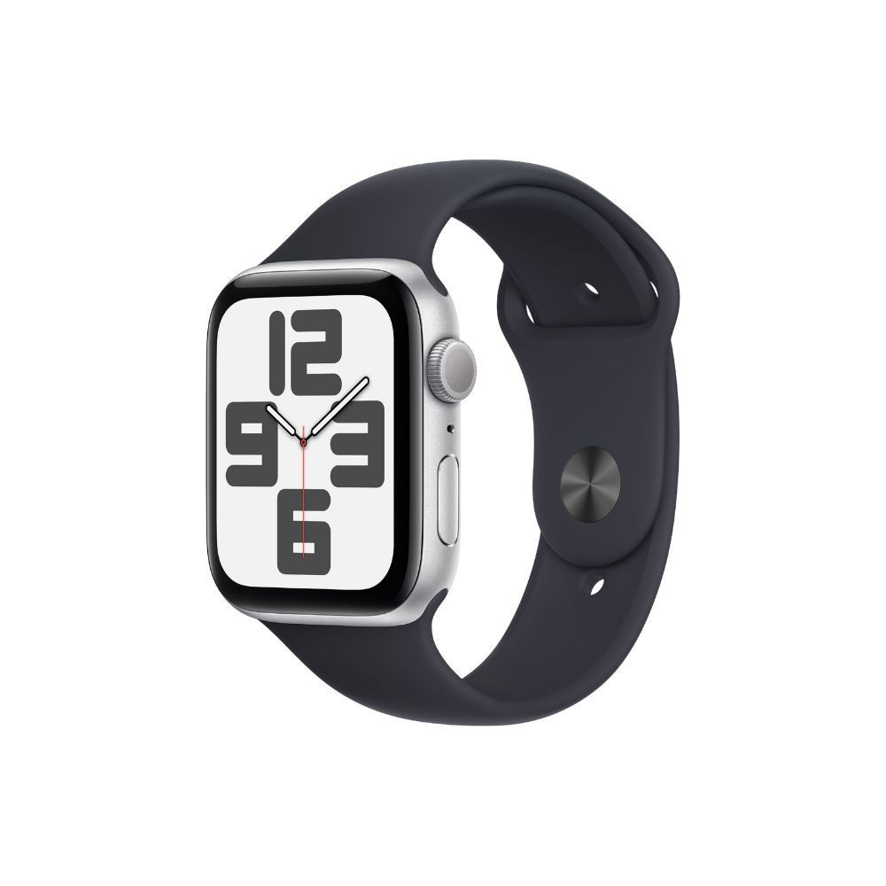 Apple 蘋果 Apple Watch SE 第二代 GPS 44mm 銀色錶殼+午夜色運動錶帶