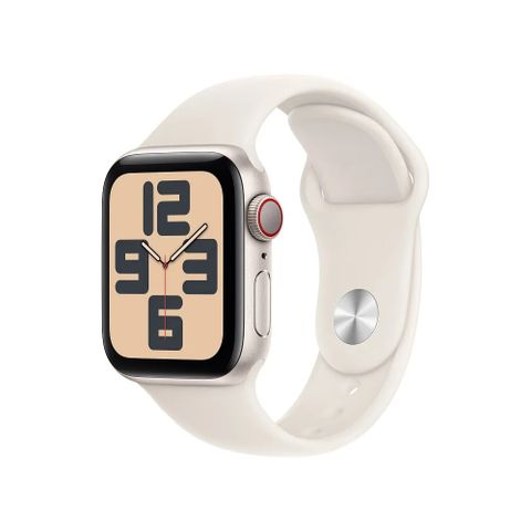 Apple 蘋果 Apple Watch SE (第一代) 44mm (GPS+行動網路) 星光鋁金屬搭配星光運動錶帶