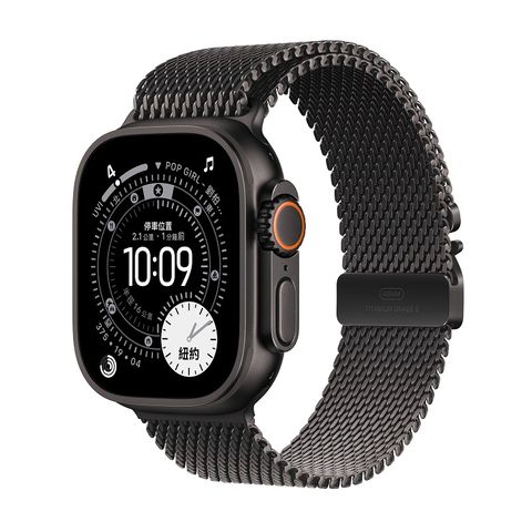 Apple Watch Ultra 3 GPS + LTE 49mm 黑色鈦 錶殼搭配黑色鈦 米蘭 錶環