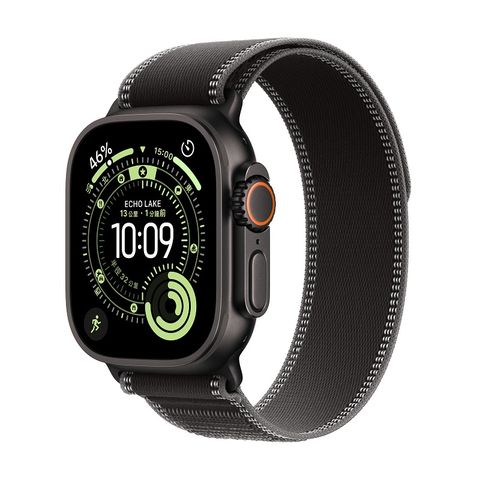 Apple Watch Ultra 3 GPS + LTE 49mm 黑色鈦 錶殼搭配黑色配木炭色 越野錶環