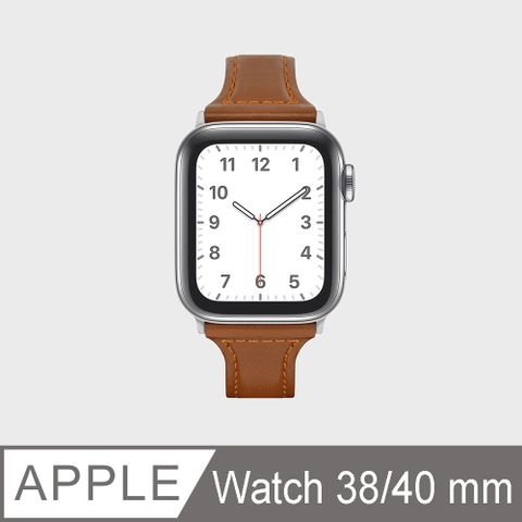 Apple Watch 皮革錶帶 38/40mm - 深棕