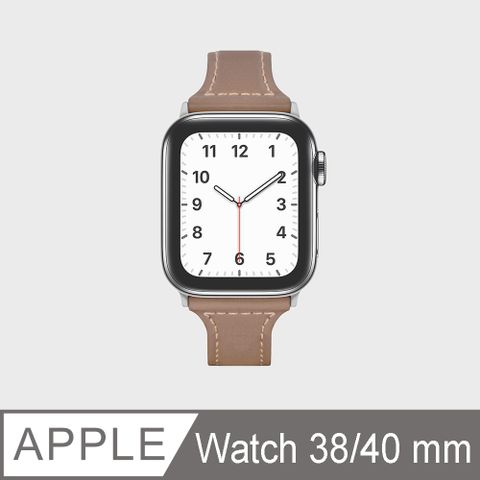 Apple 蘋果 Watch 皮革錶帶 38/40mm - 可可