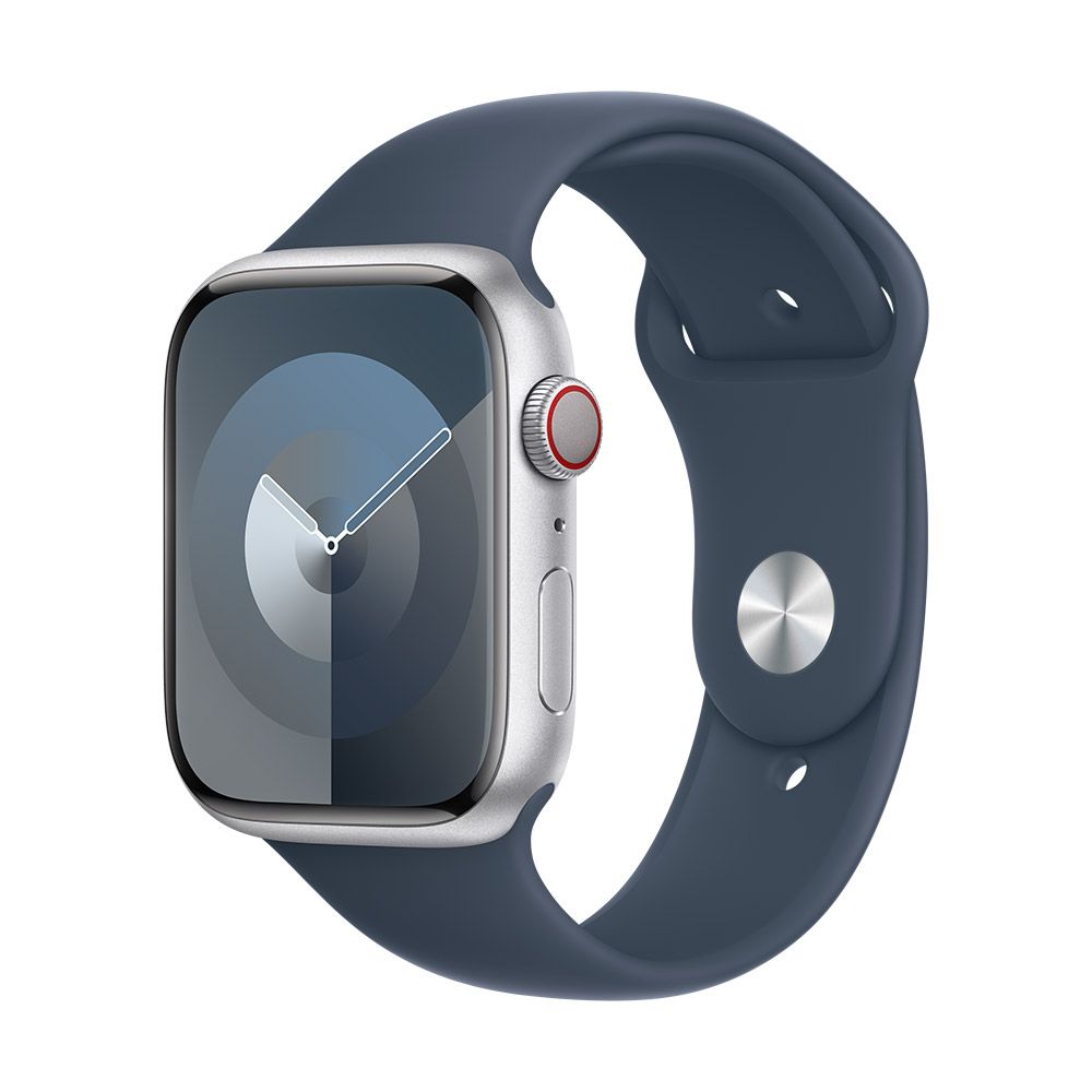 Apple Watch Series 9 GPS + Cellular 45mm 銀色鋁金屬錶殼- PChome