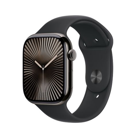 Apple 蘋果 Apple Watch Series 10 GPS + LTE 42 mm石瓦色鈦金屬錶殼配黑色運動錶帶
