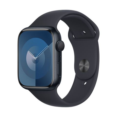 搭UAG潮流矽膠錶帶Apple Watch Series 9 GPS 45mm 午夜色鋁金屬錶殼