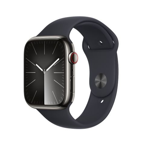 指定品限時優惠價Apple Watch Series 9 GPS + Cellular 41mm 石墨色不鏽鋼錶殼