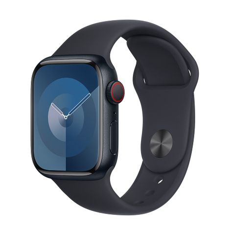 限時狂降$1501再送原廠錶帶Apple Watch Series 9 GPS + Cellular 41mm 午夜色鋁金屬錶殼