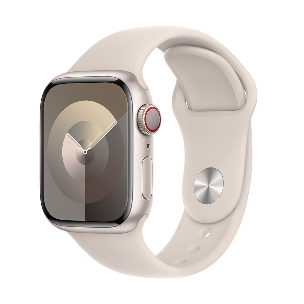 Apple Watch Series 9 GPS + Cellular 41mm 星光色鋁金屬錶殼- PChome