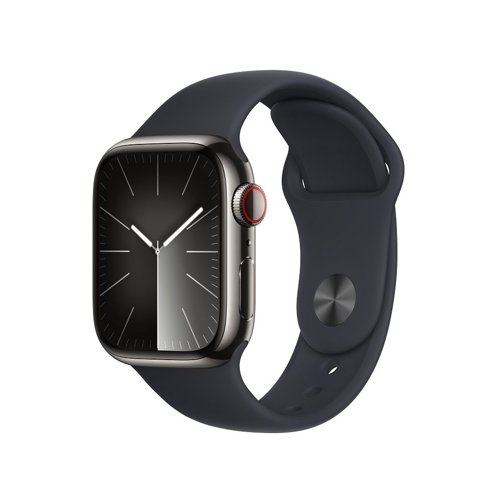 Apple Watch Series 9 GPS + Cellular 41mm 石墨色不鏽鋼錶殼- PChome