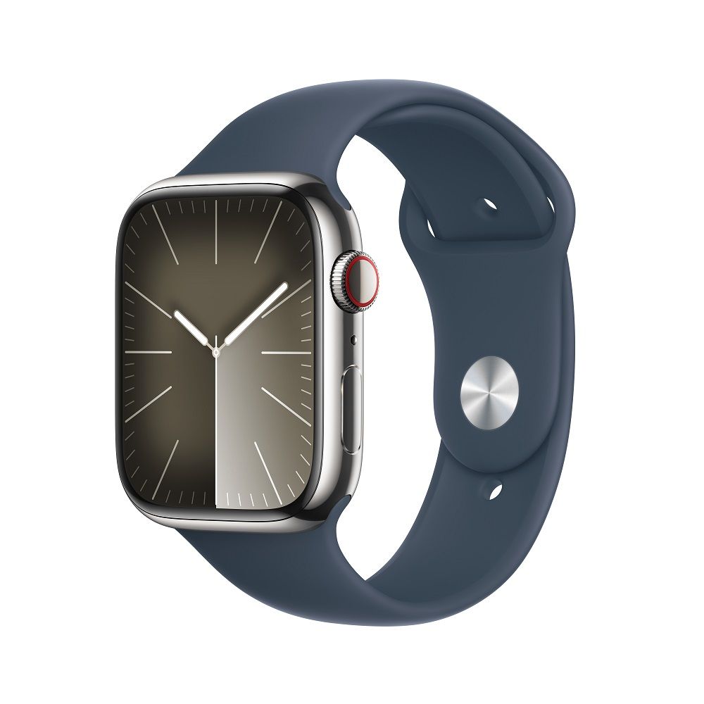 Apple Watch Series 9 GPS + Cellular 45mm 銀色不鏽鋼錶殼- PChome
