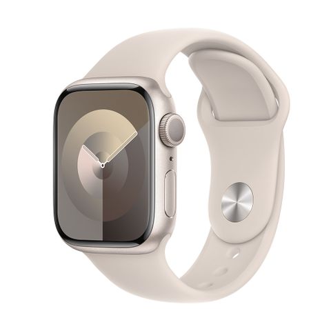 送螢幕保貼Apple Watch Series 9 GPS 41mm 星光色鋁金屬錶殼