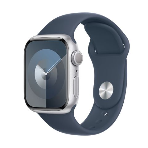 送螢幕保貼Apple Watch Series 9 GPS 41mm 銀色鋁金屬錶殼