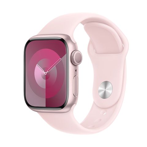 送螢幕保貼Apple Watch Series 9 GPS 41mm 粉紅色鋁金屬錶殼