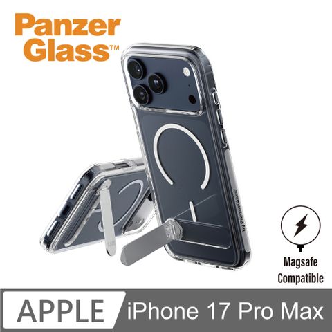 【PanzerGlass】iPhone 17 Pro Max 6.9吋 KICKSTAND 細磁吸旋轉立架殼(透白)