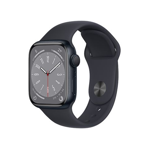 炫彩原廠錶帶超值組Apple Watch Series 8 (GPS) 45mm 午夜色鋁金屬錶殼；午夜色運動型錶帶