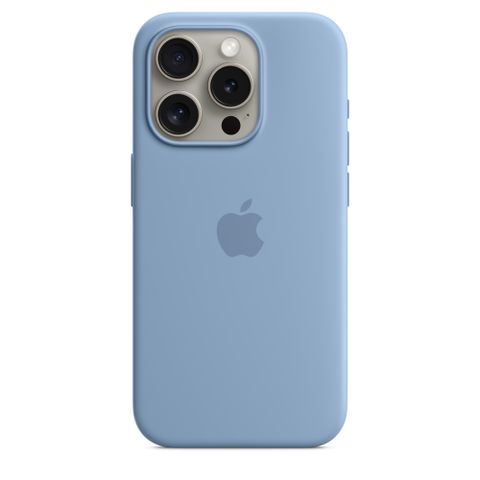 15系列原廠殼現省$391iPhone 15 Pro MagSafe 矽膠保護殼 - 冬藍色
