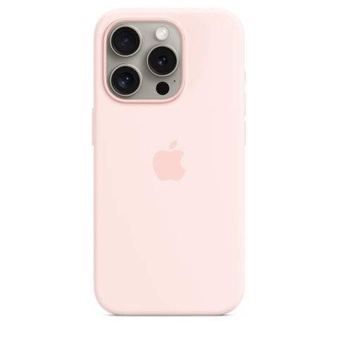 15系列原廠殼現省$391iPhone 15 Pro MagSafe 矽膠保護殼 - 淡粉色