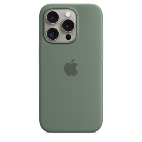 iPhone 15 Pro MagSafe 矽膠保護殼 - 松柏色