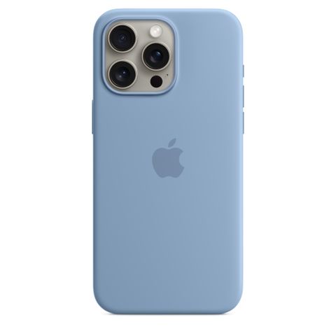 iPhone 15 Pro Max MagSafe 矽膠保護殼 - 冬藍色