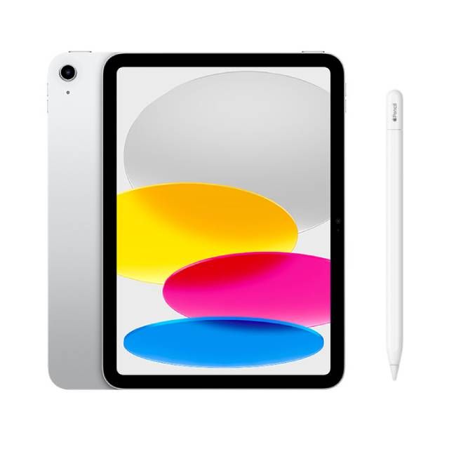 Apple 蘋果  第十代 iPad 10.9吋 256G WiFi 銀色 (MPQ83TA/A)+ Pencil (USB-C)