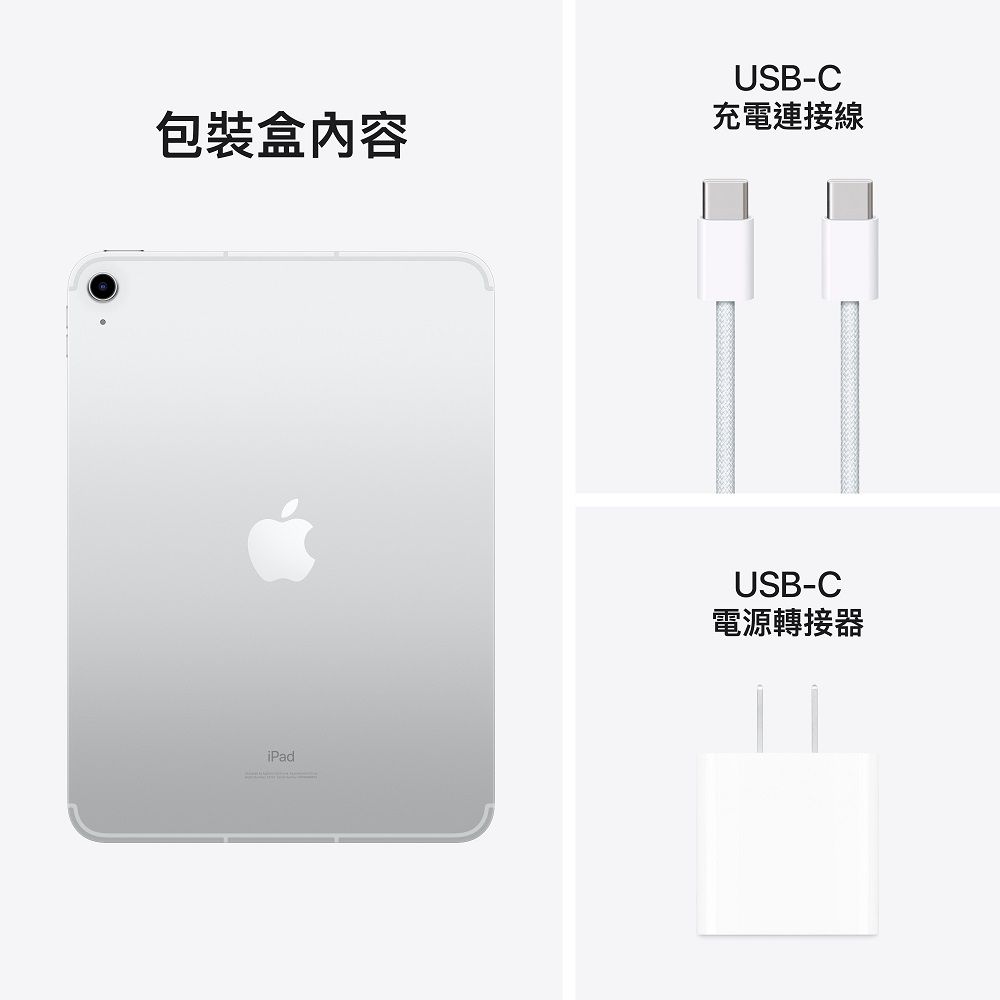 Apple 蘋果  第十代 iPad 10.9吋 256G LTE 銀色 (MQ6T3TA/A)