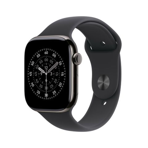Apple Watch Series 11 GPS + LTE 46mm 石瓦色錶殼搭配 黑色 運動錶帶