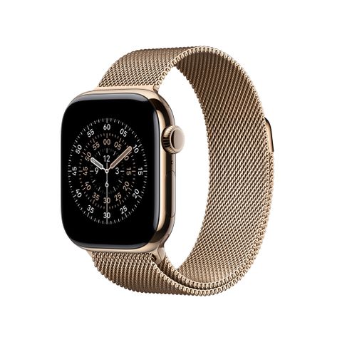 Apple Watch Series 11 GPS + LTE 42mm 金色錶殼搭配 米蘭錶環金屬金色