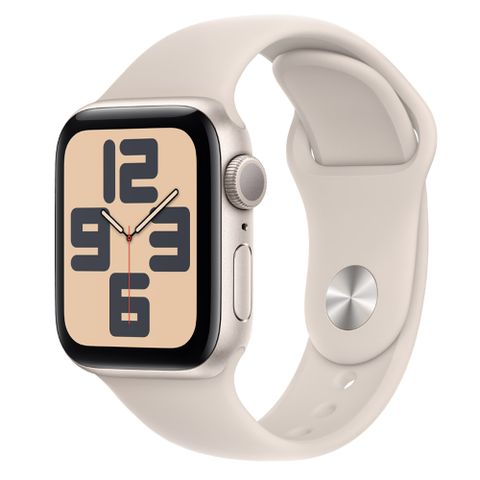Apple Watch SE (GPS) 40mm 星光色鋁金屬錶殼；星光色運動型錶帶
