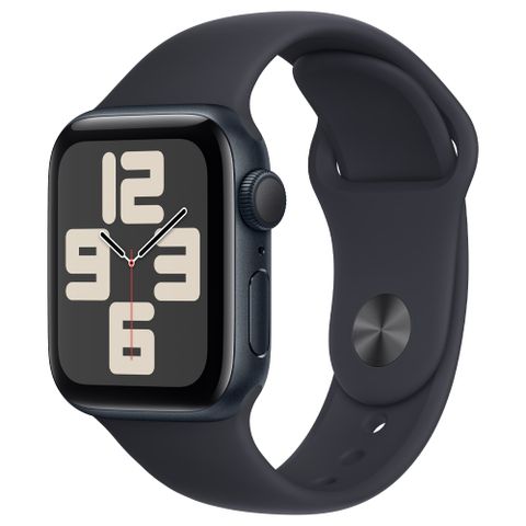 Apple 蘋果 Watch SE (GPS) 40mm 午夜色鋁金屬錶殼午夜色運動型錶帶 S/M