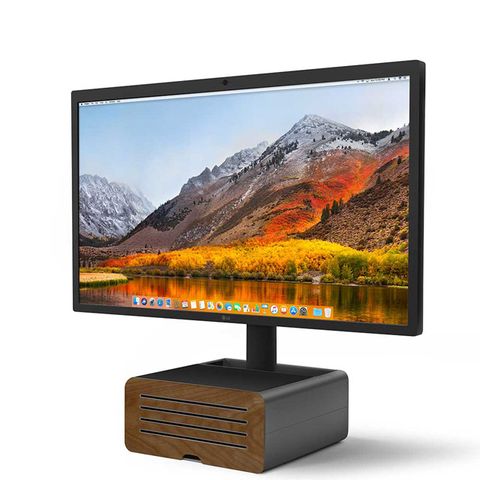 Twelve South Hirise Pro for iMac 金屬收納底座(奢華版)木紋太空灰