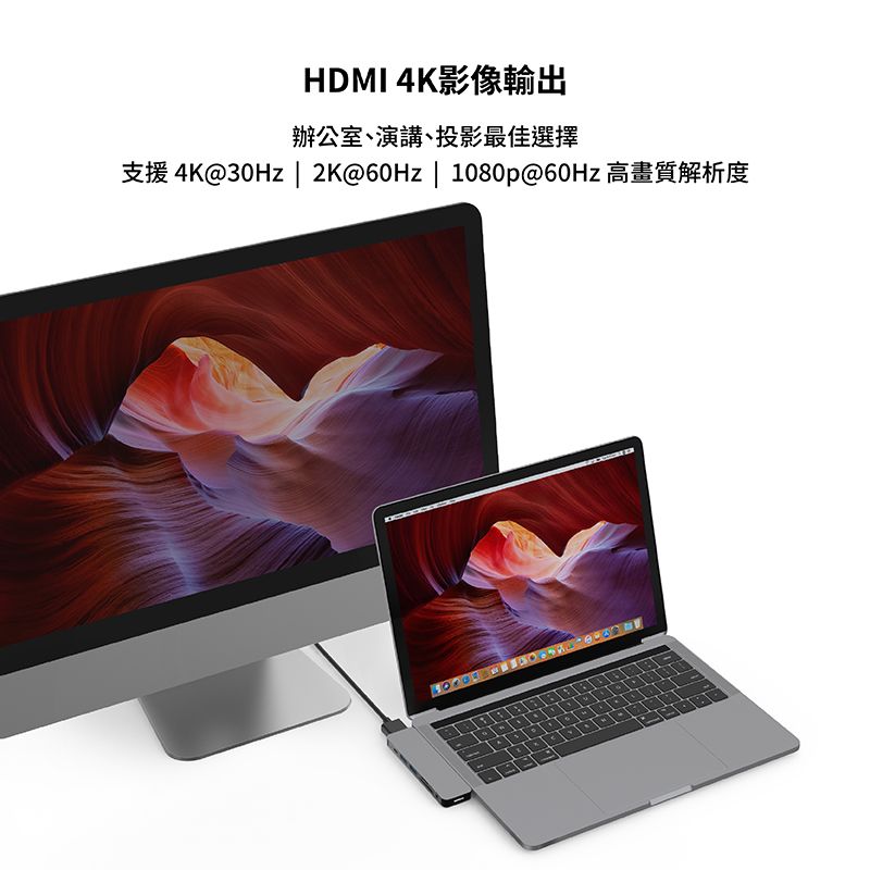HDMI 4K影像輸出辦公室、演講、投影最佳選擇支援4K@30Hz | 2K@60Hz | 1080p@60Hz 高畫質解析度