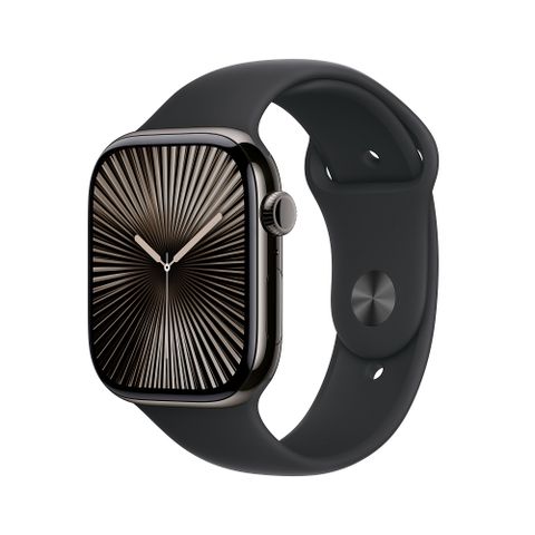 Apple 蘋果 Apple Watch Series 10 GPS + LTE 46 mm石瓦色鈦金屬錶殼配黑色運動錶帶