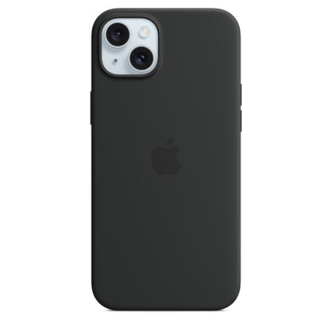 iPhone 15 Plus MagSafe 矽膠保護殼 - 黑色