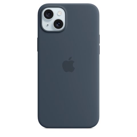 iPhone 15 Plus MagSafe 矽膠保護殼 - 風暴藍色
