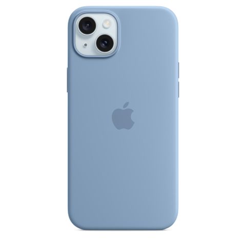 iPhone 15 Plus MagSafe 矽膠保護殼 - 冬藍色