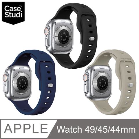 CaseStudi Apple Watch Ultra 2/Ultra/ Series 10/9/8/7/SE (49/46/45/44mm) Combat 防水橡膠運動錶帶