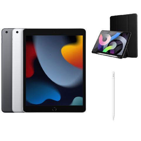 Apple 蘋果 iPad 9 10.2吋 2021 256G 銀色 5G行動網路版 apple pencil配件組