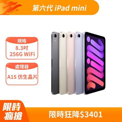 Apple 蘋果 第六代 iPad mini 8.3 吋 256G WiFi