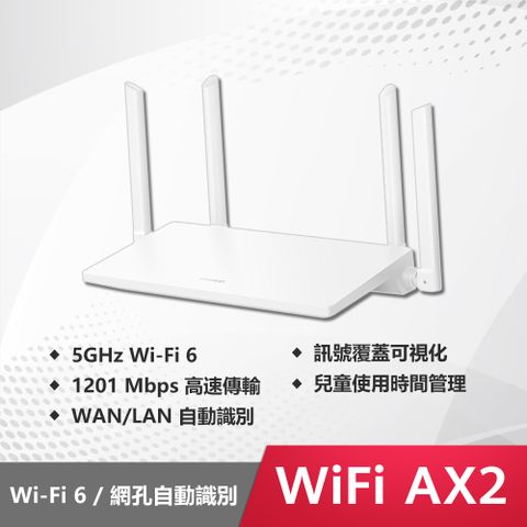 贈折疊後背包!!!HUAWEI 華為 WiFi AX2 無線路由器(WS7001)