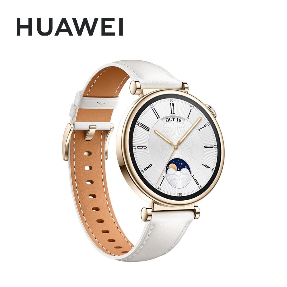 HUAWEI 華為  Watch GT4 41mm GPS 運動健康智能手錶 時尚款-凝霜白