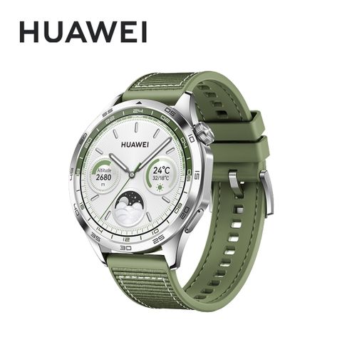 HUAWEI 華為 Watch GT4 46mm GPS運動健康 智能時尚手錶 (時尚款-雲杉綠)