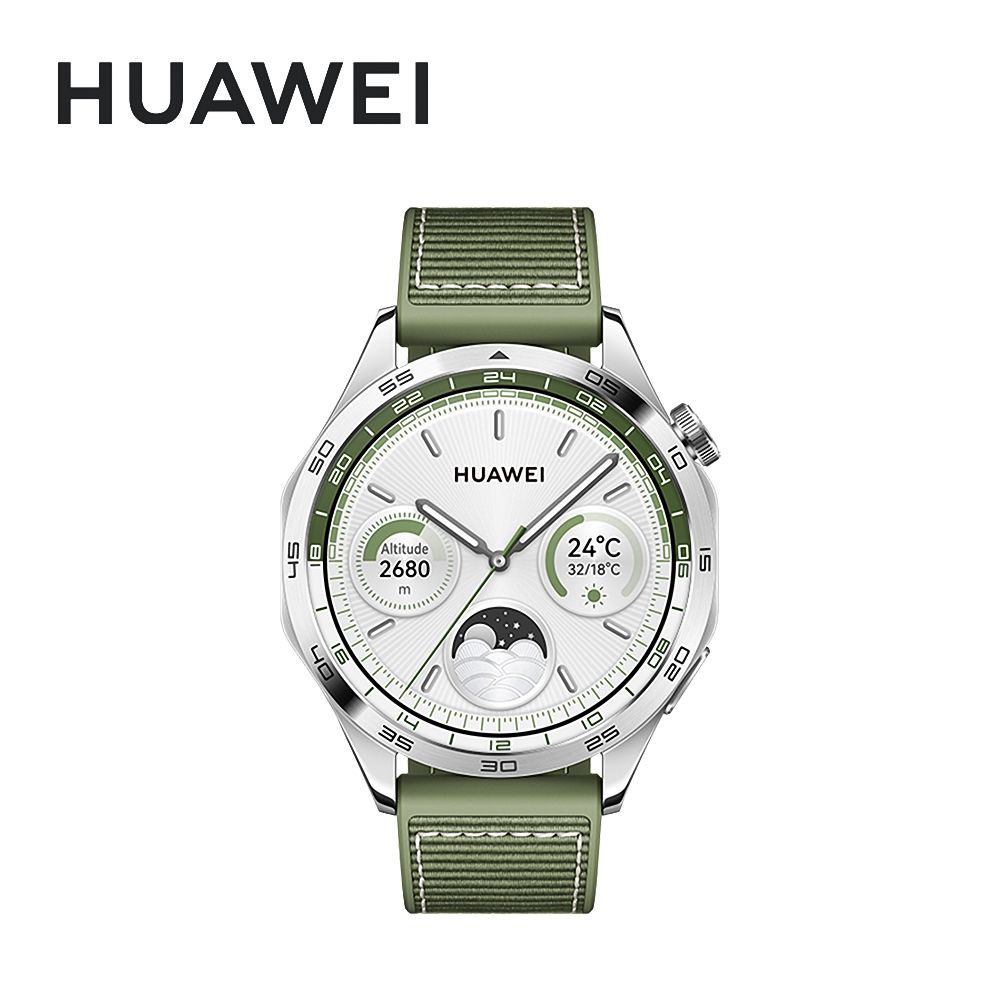 HUAWEI 華為 Watch GT4 46mm GPS運動健康 智能時尚手錶 (時尚款-雲杉綠/山茶棕)