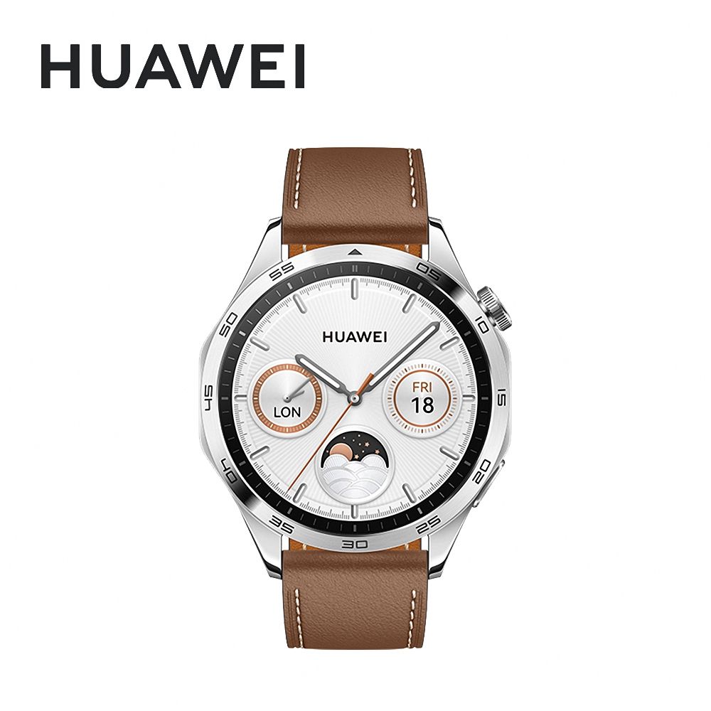 HUAWEI 華為 Watch GT4 46mm GPS運動健康 智能時尚手錶 (時尚款-雲杉綠/山茶棕)